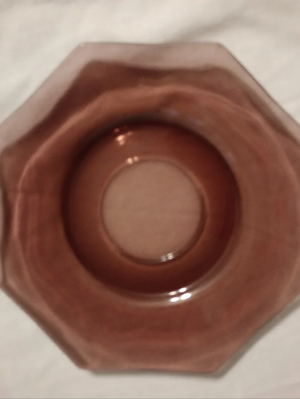 Hazel Atlas Moroccan Amethyst Octagonal Glass Cup & Saucer Sets-Set Of 2